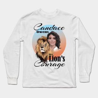 Candace Owens has a Lion's Courage, bluered sun Long Sleeve T-Shirt